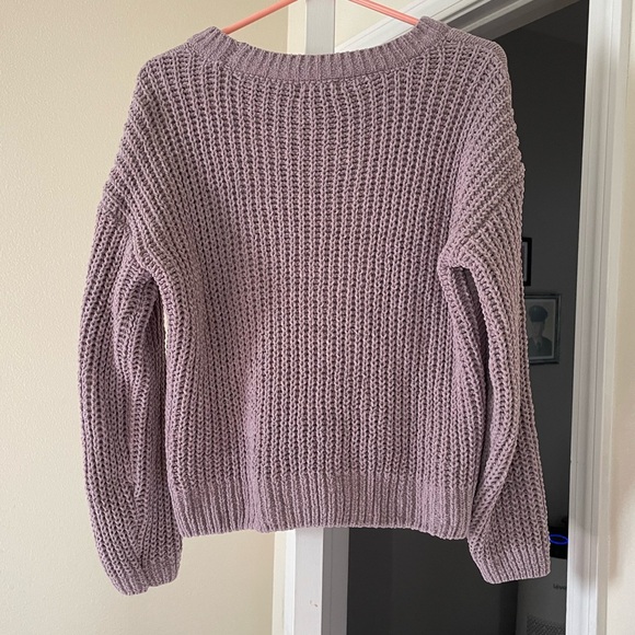 light purple slightly open knit super soft cozy sweater - Picture 2 of 3
